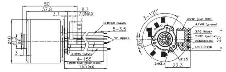 YDL-BL DC Motor Model:39/40 3