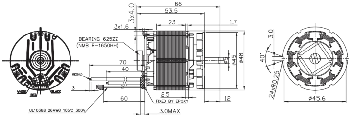 YDL-BL DC Motor Model:48-15-20-23