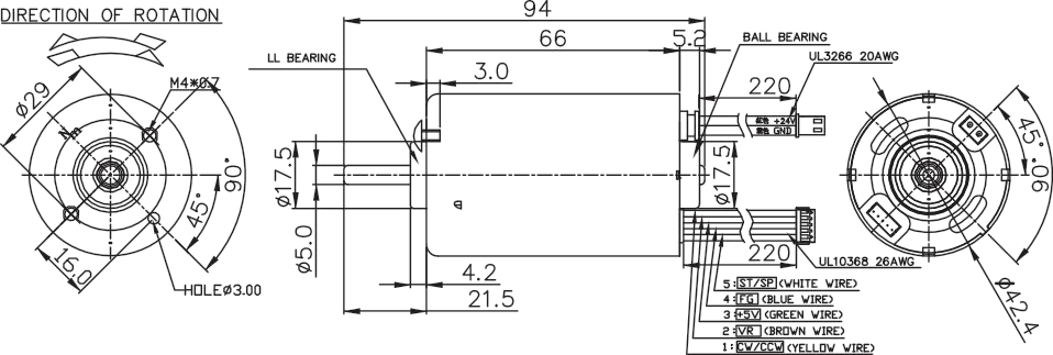 YDL-BLDCMotor Model:42-60-66