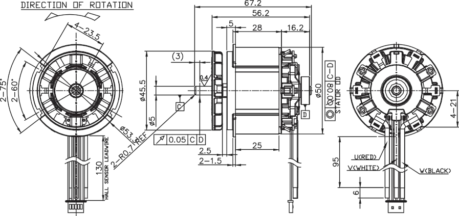 YDL-BL DC Motor Model:48-25-32
