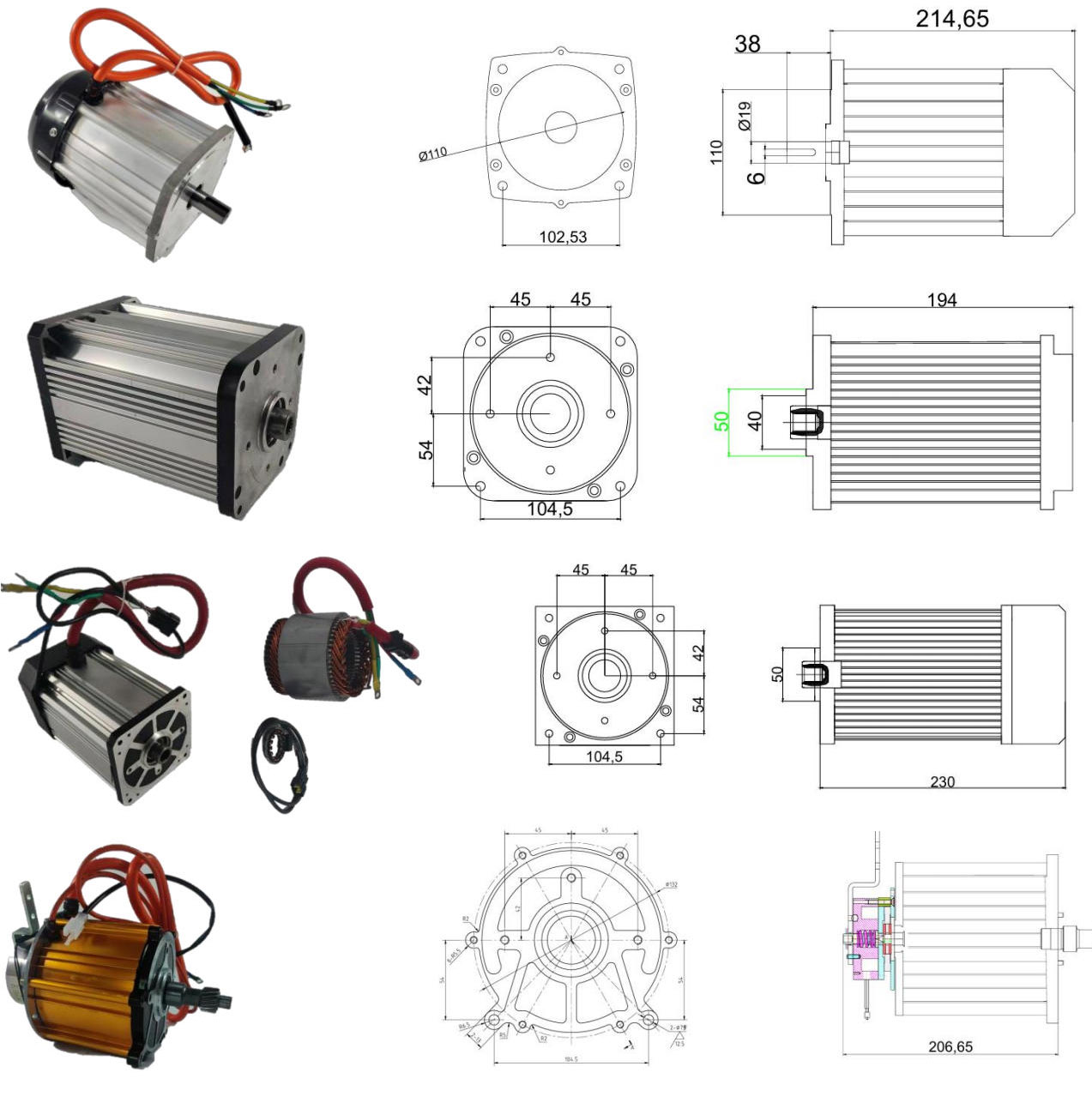 DC Permanent Magnet Synchronous Motor Series 120/122